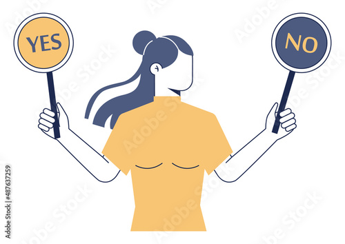 Wallpaper Mural Choice concept. Difficult decision-making, success or failure. Torontodigital.ca