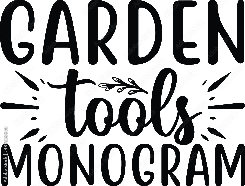 Garden tools monogram vector arts Garden tools monogram vector arts