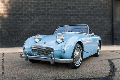 Vintage British Sports Car - Blue