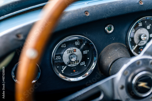 Vintage British Sports Car - Blue