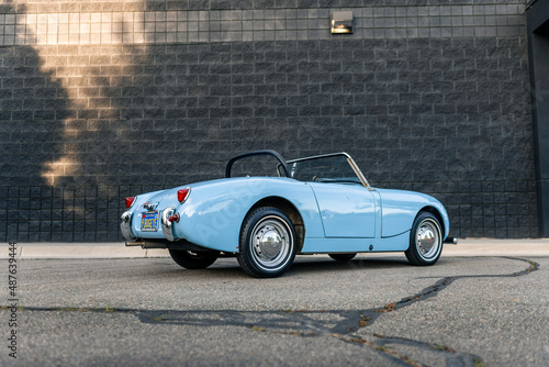 Vintage British Sports Car - Blue