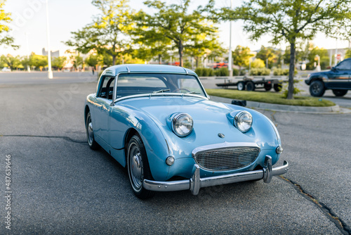 Vintage British Sports Car - Blue © Corey