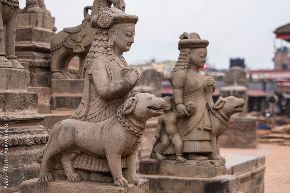 Kathmandu,Nepal- April 20,2019 : Patan Durbar Square is situated at the centre of Lalitpur city. Patan is one of the oldest know Buddhist City. It is a center of both Hinduism and Buddhism.