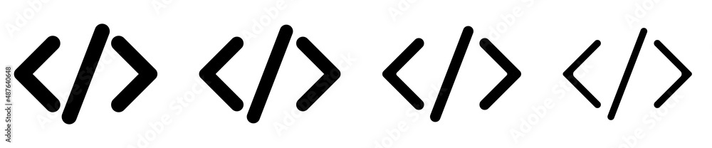 Set of code icon. Design for web and mobile app. Vector illustration ...