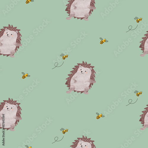 Seamless child pattern with...
