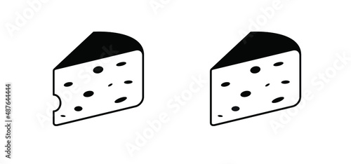 Cheese black icon or symbol.. candle point, Vector pictogram.