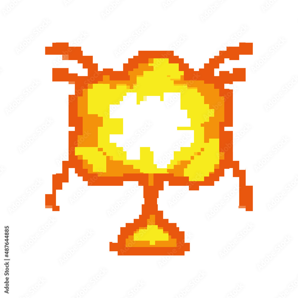 Fototapeta premium pixelated nuclear explosion
