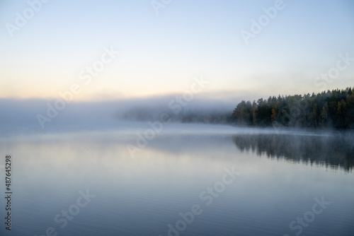 Misty morning on the lake