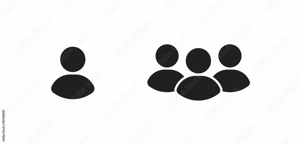 User Profile Group Set Icon Symbol. People avatar Sign Vector Illustration. Editable stroke User Profile Group Set Icon Symbol. People avatar Sign Vector Illustration. Editable stroke