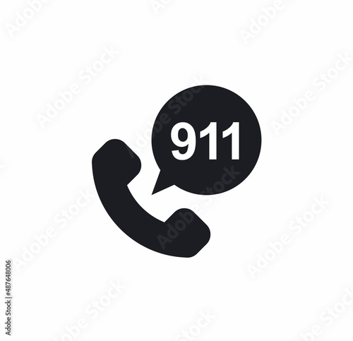 Emergency call icon vector from hospital collection. Thin line and Solid emergency call icon vector illustration. Outline for website design and mobile, app development.