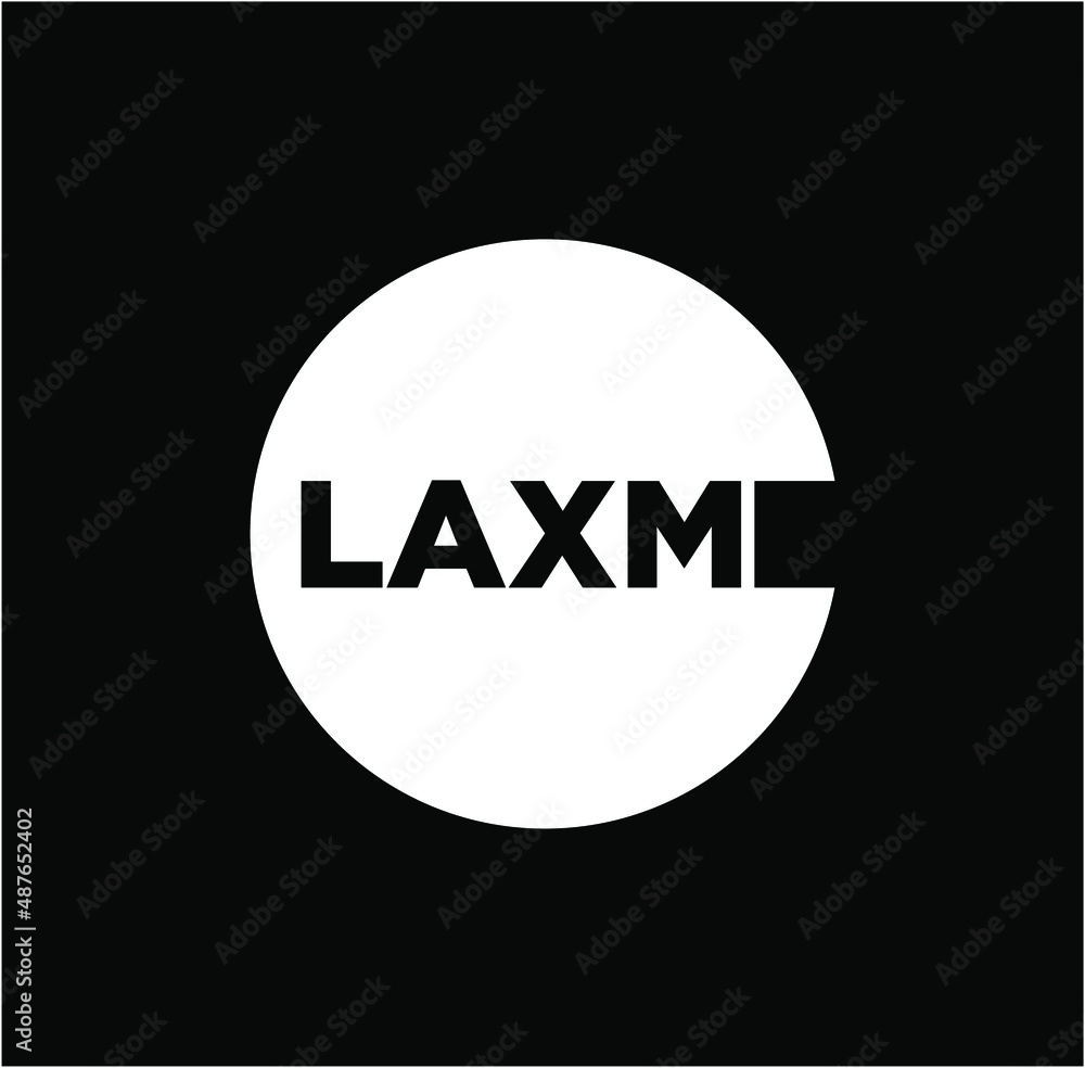 Laxmi company icon vector. Laxmi monogram icon. Laxmi company icon vector. Laxmi monogram icon.