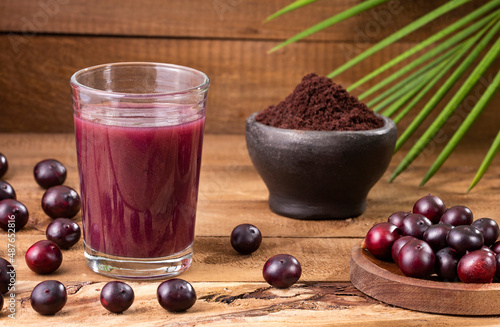 Euterpe oleracea - Refreshing drink from the organic acai berry photo