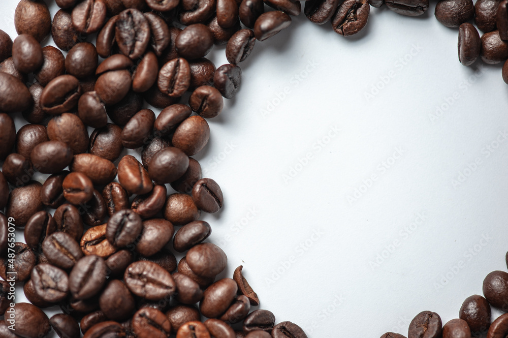 coffee beans isolated on white background coffee beans isolated on white background