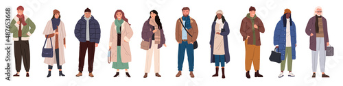 People in winter clothes