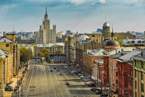 Above view from observation deck in Central Children's World on historical center of Moscow photo