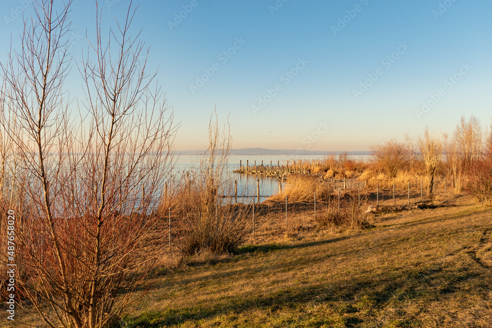 View over the lake of Constance in Altenrhein in Switzerland View over the lake of Constance in Altenrhein in Switzerland