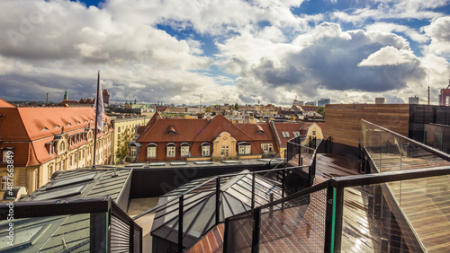 Obraz na płótnie Panorama Poznania w salonie