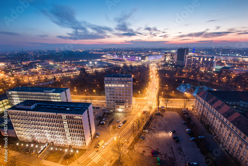 Obraz na płótnie Panorama Poznania w salonie