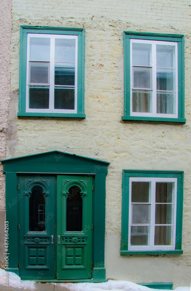 View of the architecture of the pretty old town of Quebec, a UNESCO heritage site