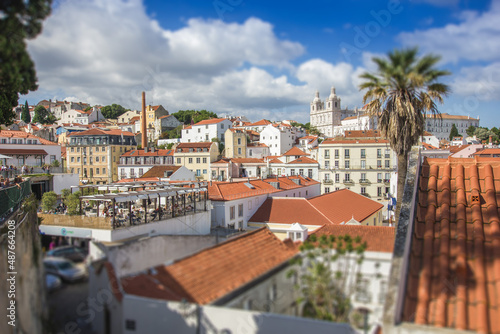 Obraz na płótnie Panorama Lizbony w salonie