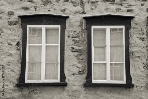 View of the architecture of the pretty old town of Quebec, a UNESCO heritage site