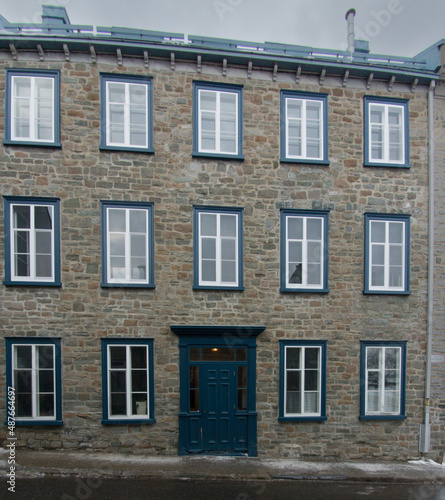 View of the architecture of the pretty old town of Quebec, a UNESCO heritage site