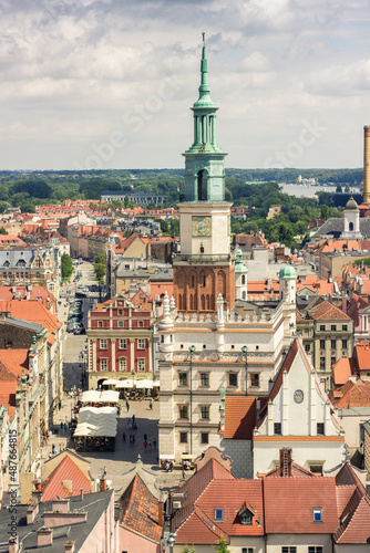 Obraz na płótnie Poznań Stary Rynek w salonie