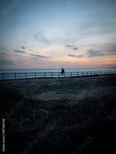 sunset on the beach