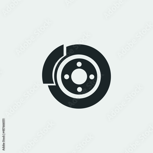 Brake vector icon illustration sign