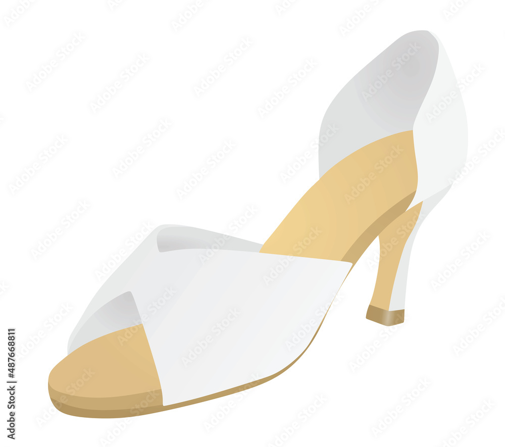 White woman sandal. vector illustration White woman sandal. vector illustration