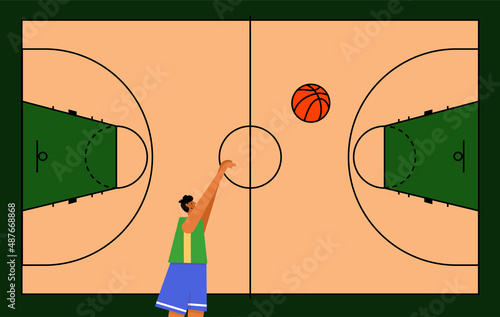 Basketball parquet floor