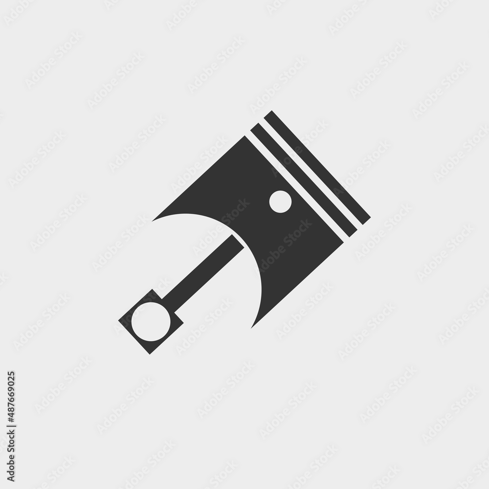 piston vector icon illustration sign piston vector icon illustration sign