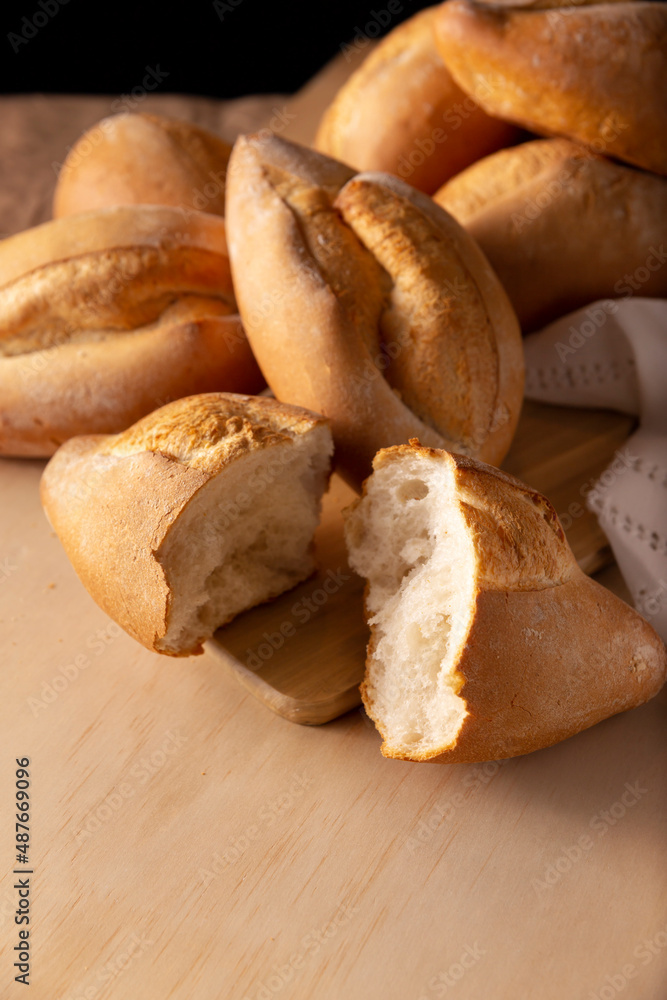 Bolillos. Traditional mexican bakery. White bread commonly used to accompany food and to prepare Mexican sandwiches called Tortas. Bolillos. Traditional mexican bakery. White bread commonly used to accompany food and to prepare Mexican sandwiches called Tortas.