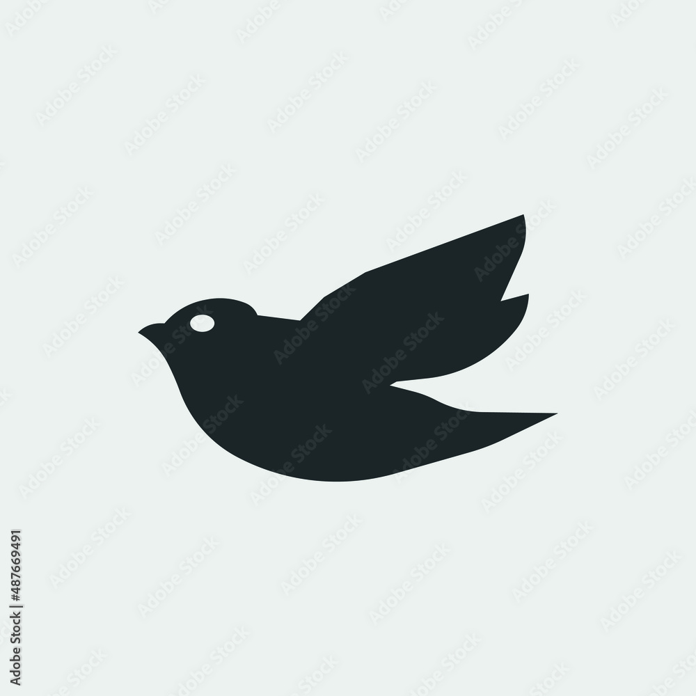 Bird vector icon illustration sign Bird vector icon illustration sign