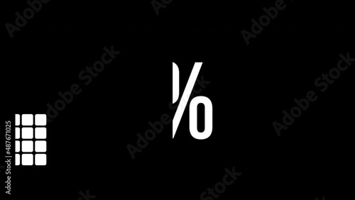 41 percent infographic diagram, forty-one percentage square rectangle 4K animation. Flat design chart icon for finance and statistics. photo