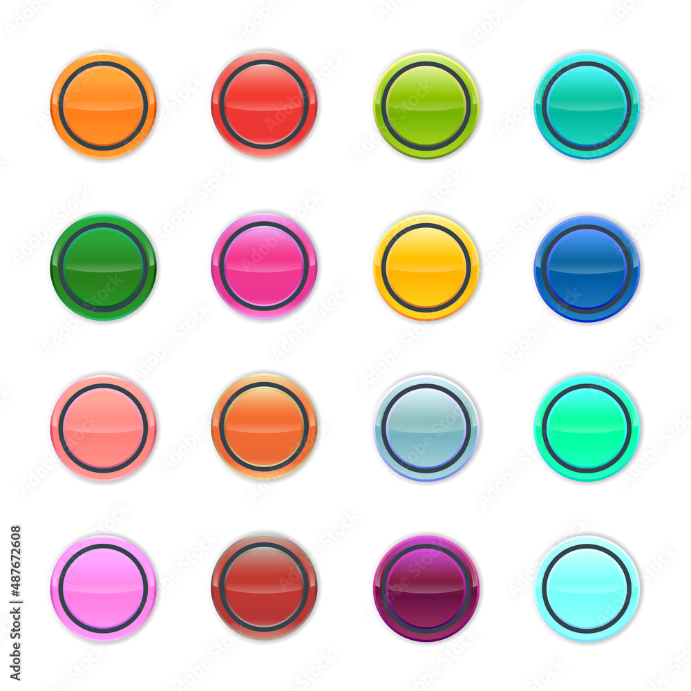 Vector blank round button set. Icon template for Infographics design. Creative banners. Can be used for workflow layout, diagram, web design Vector blank round button set. Icon template for Infographics design. Creative banners. Can be used for workflow layout, diagram, web design