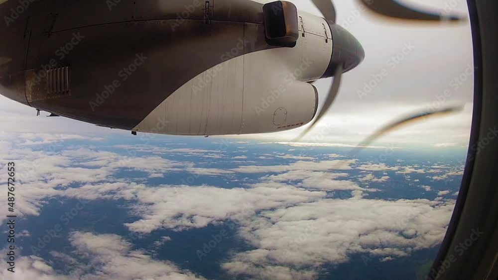 Airplane flying over the clouds Airplane flying over the clouds