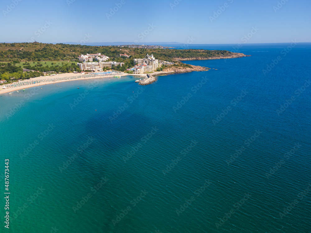 Aerial view of The Driver Beach near resort of Dyuni, Bulgaria