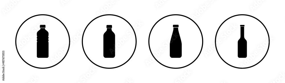 Bottle icons set. bottle sign and symbol Bottle icons set. bottle sign and symbol