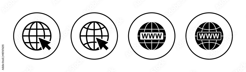 Web icons set. go to web sign and symbol. web click icon. Global search icon Web icons set. go to web sign and symbol. web click icon. Global search icon