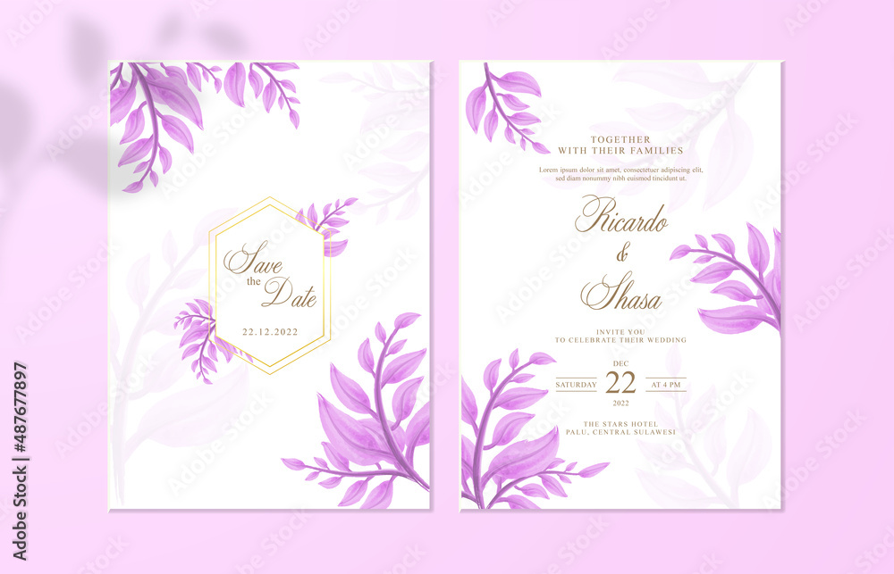 Beautiful wedding invitation