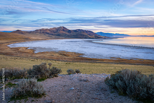 lake and mountains
