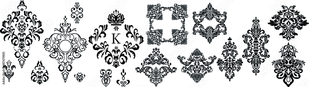 Set of ornate vector ornaments Set of ornate vector ornaments