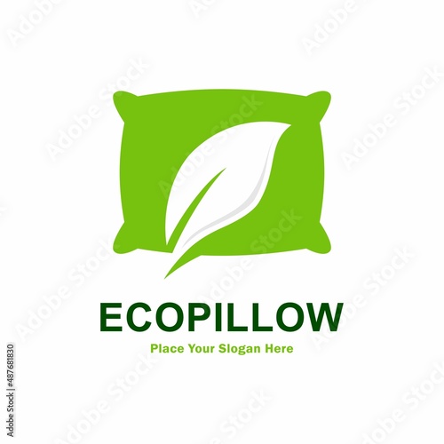 pillow nature vector logo template. Suitable for business, web nature, ecology, travel and furniture