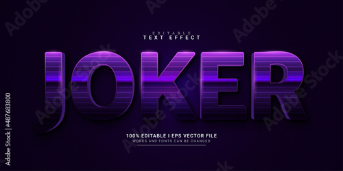 editable text effect joker text style