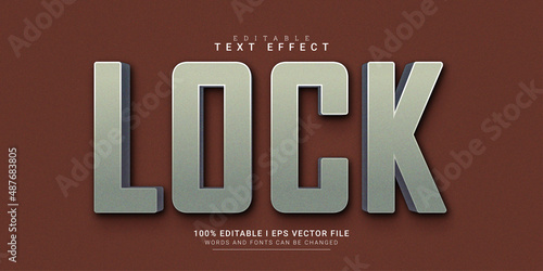 lock editable text effect 3d style