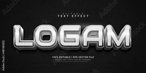 editable text effect 3d style text
