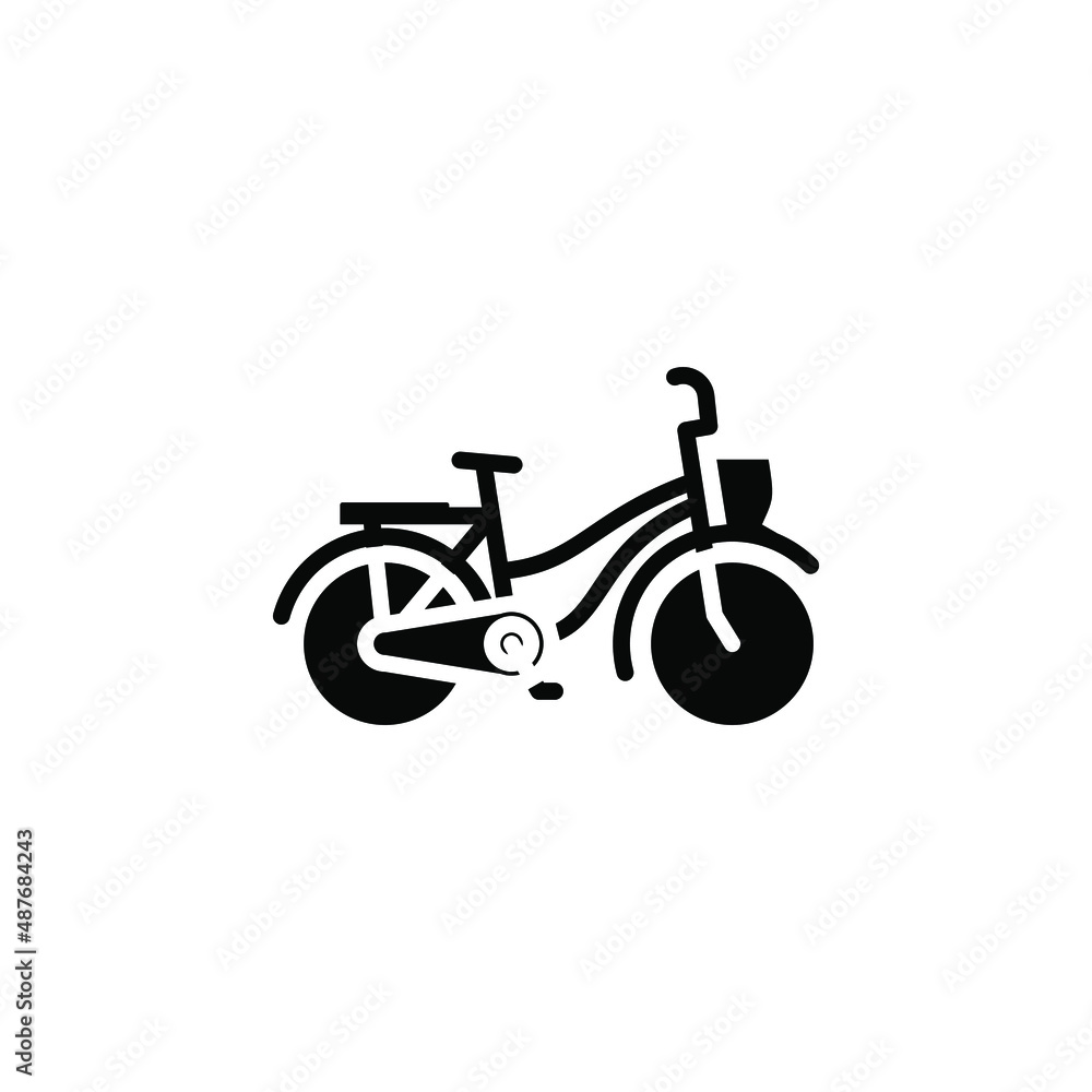 Bike, Bicycle Solid Icon Vector Illustration Logo Template. Suitable For Many Purposes. Bike, Bicycle Solid Icon Vector Illustration Logo Template. Suitable For Many Purposes.