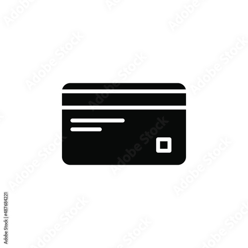 Credit Card, Payment Solid Icon Vector Illustration Logo Template. Suitable For Many Purposes.