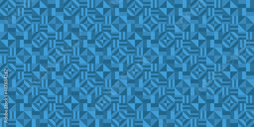 Fototapeta Naklejka Na Ścianę i Meble -  Geometric shapes background. Seamless pattern.Vector. 幾何学パターン